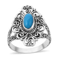 Bali Legacy Sleeping Beauty Turquoise Ring in Sterling Silver 1.00 ctw - Sticky add to cart bar