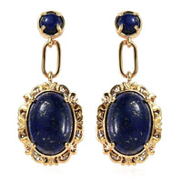 TLV KARIS African Malachite Earrings in 14K YG Over Sterling Silver and 18K YG Plated 23.15 ctw