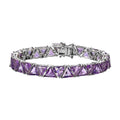 TLV Amethyst Bracelet in Platinum Over Sterling Silver (6.50 In) 29.80 ctw - Sticky add to cart bar