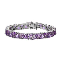 TLV Amethyst Bracelet in Platinum Over Sterling Silver (6.50 In) 29.80 ctw