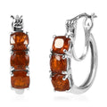 Tangerine Kyanite Hoop Earrings in Platinum Over Sterling Silver 4.50 ctw - Sticky add to cart bar