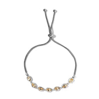 Brazilian Citrine Bracelet in Sterling Silver with Stainless Steel Chain Bolo 3.00 ctw