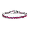 Niassa Ruby Bracelet in Platinum Over Sterling Silver (7.25 In) 19.70 ctw - Sticky add to cart bar