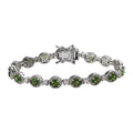 Chrome Diopside, White Zircon Bracelet in Platinum Over Sterling Silver (6.50 In) 7.85 ctw - Sticky add to cart bar