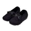 Black Teddy Fleece Shoes with Pompom (Size 7-7.50) - Sticky add to cart bar