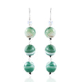 Green Agate , Black Spinel Earring Sterling Silver 75.85 ctw - Sticky add to cart bar