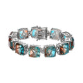 One Time Only Aqua Terra Costa Quartz Bracelet in Platinum Over Sterling Silver (8.00 In) 87.50 ctw - Sticky add to cart bar