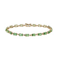 Luxoro 10K Yellow Gold Premium Tsavorite Garnet Bracelet (8.00 In) 6.50 ctw - Sticky add to cart bar