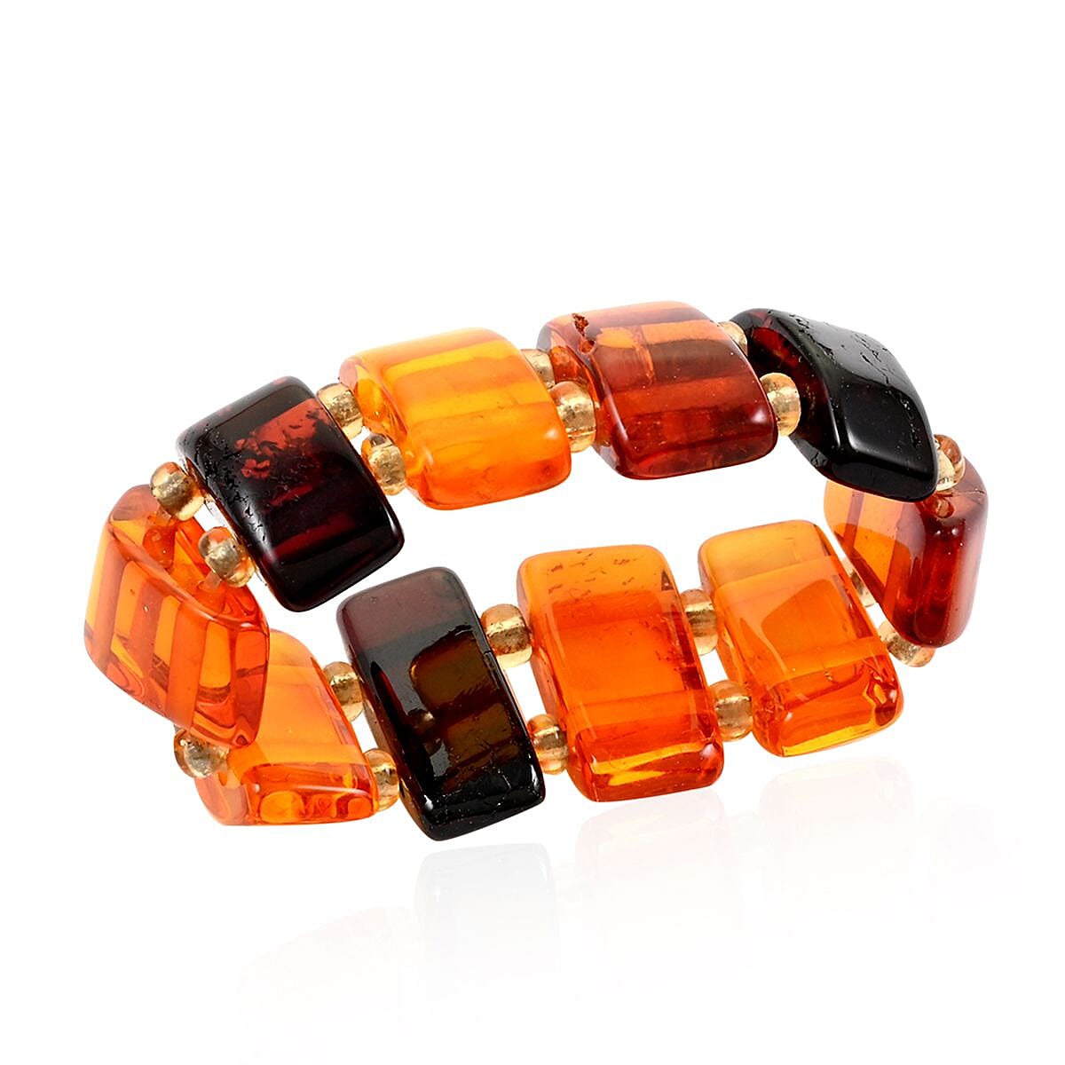 Multi Color Amber Light Bands Darker Shades Stretch Ring
