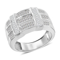 14K White Gold Diamond (G-H, I1) Ring (Size 10.0) (7.60 g) (Del. in 10-15 Days) 1.00 ctw