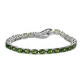 Chrome Diopside Tennis Bracelet in Platinum Over Sterling Silver (6.50 In) 12.15 ctw - Sticky add to cart bar