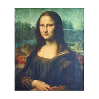 Seebo Super Soft Cozy Luxurious Mona Lisa Art Painting Throw Blanket