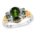 Chrome Diopside Ring in Vermeil YG and Platinum Over Sterling Silver 1.35 ctw - Sticky add to cart bar