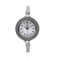 Bali Legacy EON 1962 Swiss Movement Sterling Silver Watch (7.50 in) (26mm) , Designer Bracelet Watch , Analog Luxury Wristwatch
