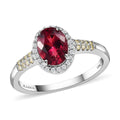 Iliana 18K White Gold AAA Ouro Fino Rubellite and S2 Natural Yellow and White Diamond Ring 5 Grams 1.40 ctw (Del. in 15-20 Days) - Sticky add to cart bar