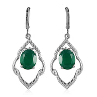 Karis Verde Onyx Earrings in Platinum Bond 5.00 ctw