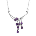 African Amethyst Necklace (18 Inches) in Stainless Steel 3.15 ctw - Sticky add to cart bar