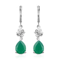 Karis Verde Onyx and White Zircon Dangling Earrings in Platinum Bond 4.85 ctw - Sticky add to cart bar