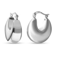 Hoop Earrings in Sterling Silver 6.50 Grams