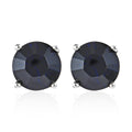 Dark Indigo Crystal Stud Earrings in Sterling Silver 2.65 ctw - Sticky add to cart bar