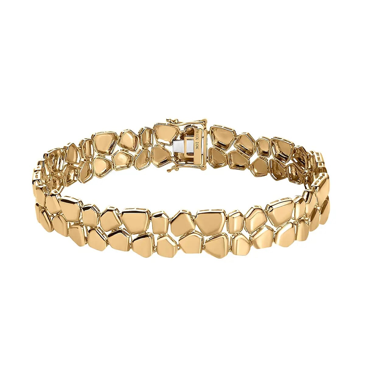 Luxoro 10K Yellow Gold 2 Row Bracelet (7.25 In) 11 Grams (Del. in 15-20 Days) ORDER FROM LIVE TV