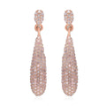 Natural Pink Diamond Dangle Earrings in Vermeil Rose Gold Over Sterling Silver 0.50 ctw - Sticky add to cart bar