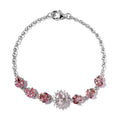 Pink Morganite and Multi Gemstone Bracelet in Vermeil Rose Gold and Platinum Over Sterling Silver (7.25 In) 2.75 ctw - Sticky add to cart bar