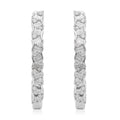 Diamond Hoop Earrings in Platinum Over Sterling Silver 0.50 ctw - Sticky add to cart bar