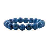 Blue Jasper Beaded Stretch Bracelet, Stretchable Beads Bracelet, Jasper Bracelet, Adjustable Bracelet, Birthday Gifts 10mm 100.00 ctw