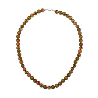 Red Jasper Mesh Work Beaded Necklace 18 Inches in Sterling Silver 250.00 ctw