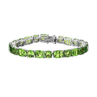 Chartreuse Quartz (Triplet) Tennis Bracelet in Platinum Over Sterling Silver (7.25 In) 42.25 ctw