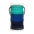 Elastic Hair Ties Set in Ocean Blues (4.12"x2.12") - Sticky add to cart bar