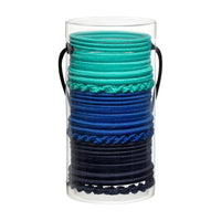 Elastic Hair Ties Set in Ocean Blues (4.12"x2.12")