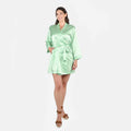 UP 2Date Fashion Green Satin Robe - S - Sticky add to cart bar