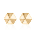 Luxoro 10K Yellow Gold Hexagon Shape Stud Earrings 0.65 Grams - Sticky add to cart bar