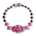 GP Italian Garden Collection Radiant Orchid Quartz (Triplet) and Multi Gemstone Bracelet in Platinum Over Sterling Silver (7.25 In) 22.25 ctw - Sticky add to cart bar