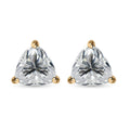Luxoro 10K Yellow Gold Moissanite Solitaire Stud Earrings 1.60 ctw - Sticky add to cart bar