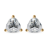 Luxoro 10K Yellow Gold Moissanite Solitaire Stud Earrings 1.60 ctw