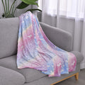 Purple and Pink 3D Luminous Dark Glow Shinning Printing Flannel Throw (50"x60") - Sticky add to cart bar