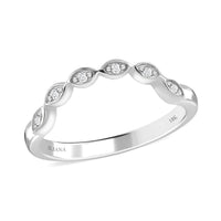 Iliana 18K White Gold G-H SI1 Diamond Band Ring 0.05 ctw