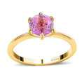 Certified & Appraised Iliana 18K Yellow Gold AAA Patroke Kunzite Solitaire Ring 1.75 ctw - Sticky add to cart bar