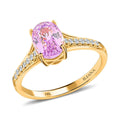Certified & Appraised Iliana 18K Yellow Gold AAA Patroke Kunzite and G-H SI Diamond Ring (Size 10.0) 1.75 ctw - Sticky add to cart bar