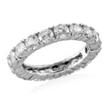 White Zircon Eternity Band Ring in Stainless Steel 3.65 ctw - Sticky add to cart bar