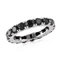 Thai Black Spinel Eternity Band Ring in Stainless Steel (Size 5.0) 2.70 ctw - Sticky add to cart bar
