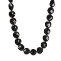 Black Agate and Thai Black Spinel Necklace 18 Inches in Sterling Silver 256.20 ctw - Sticky add to cart bar