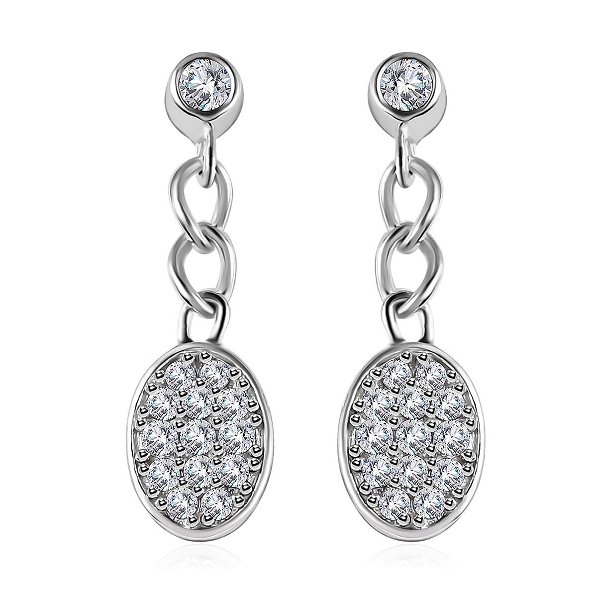 Karis Simulated Diamond Earrings in Platinum Bond 1.65 ctw