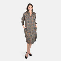 Multi Color Paisley Pattern Long Dress - S