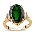 Luxoro 10K Yellow Gold Premium Chrome Diopside and Diamond Ring (Size 10.0) 5.80 ctw - Sticky add to cart bar
