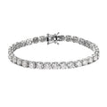 Moissanite Tennis Bracelet in Platinum Over Sterling Silver (7.25 In) 13.75 ctw - Sticky add to cart bar