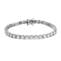 Moissanite Tennis Bracelet in Platinum Over Sterling Silver (7.25 In) 13.75 ctw